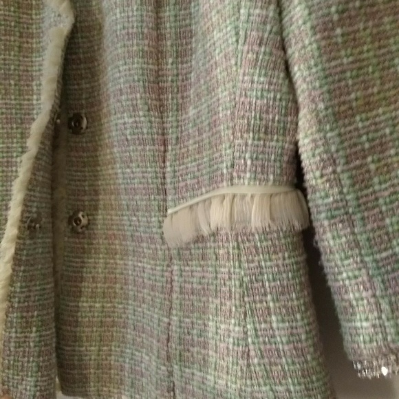 Tweed Blazer with Ruffle & Rhinestone Detailing - Picture 2 of 4